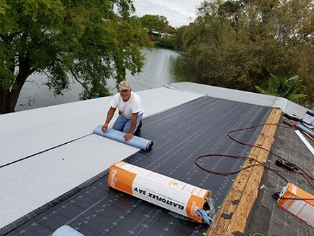 Low-Slope Roof Install